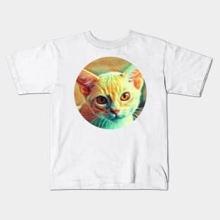 Bright-Eyed floppy cat Kids T-Shirt